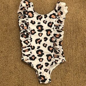 Leopard toddler girls  swimsuit size 2-3T (label size 100)